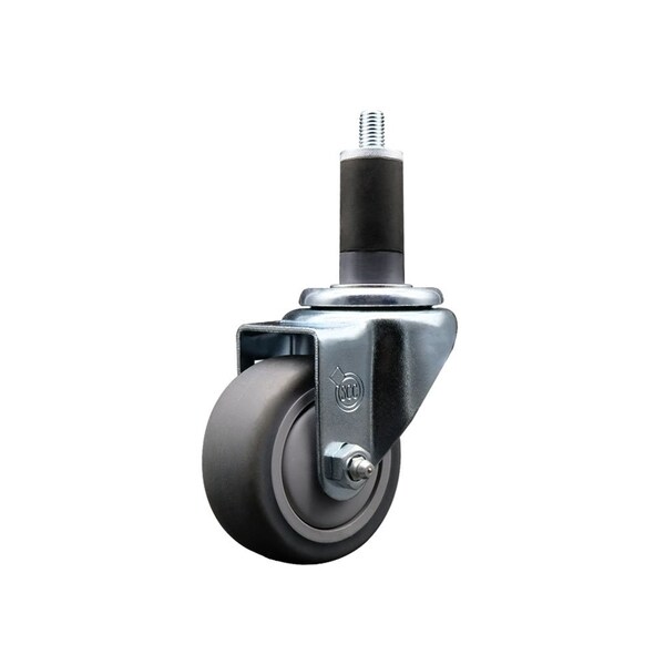 3'' Thermoplastic Rubber Wheel Swivel 1-1/4'' Expanding Stem Caster